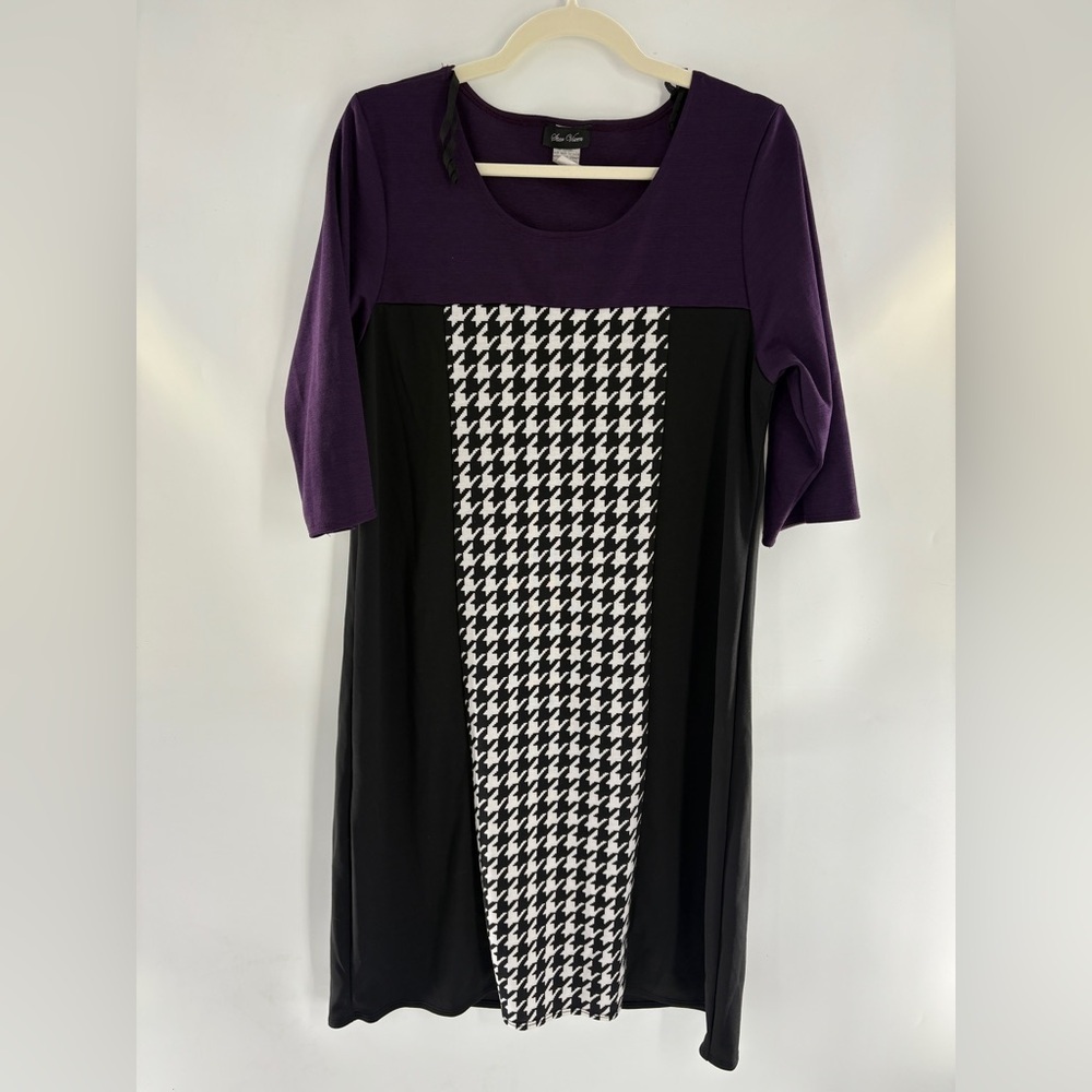 Star Vixen Purple and Black Houndstooth Tunic - Picture 7 of 7